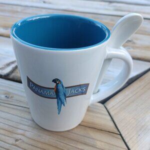 Retro Panama Jack's  Coffee Cup with Spoon